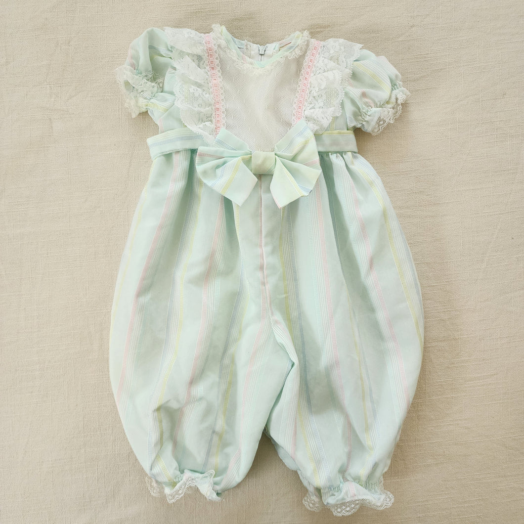 Vintage Pastel Striped Pantsuit 3-6 months