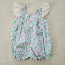 Load image into Gallery viewer, Vintage Floral Smocked Romper 3-6 months
