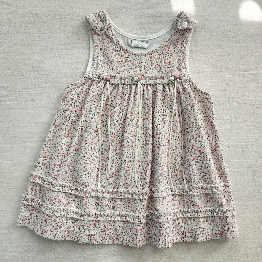 Vintage Small Floral Sleeveless Dress 3t