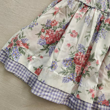 Load image into Gallery viewer, Vintage Floral Gingham Bibbed Dress 18 months
