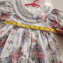 Load image into Gallery viewer, Vintage Floral Gingham Bibbed Dress 18 months
