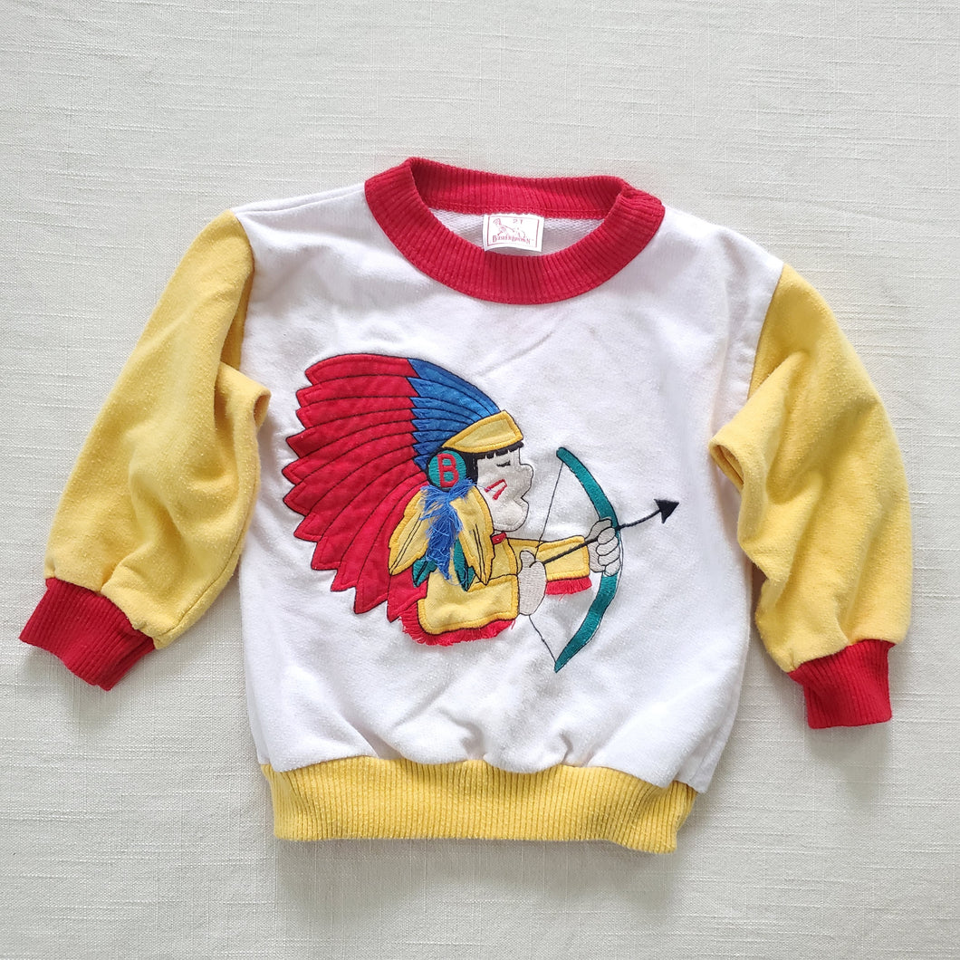 Vintage Buster Brown Native American Crewneck 2t