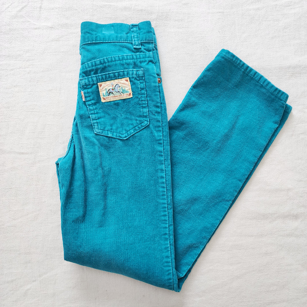Vintage Levi's Turquoise Cord Pants kids 10