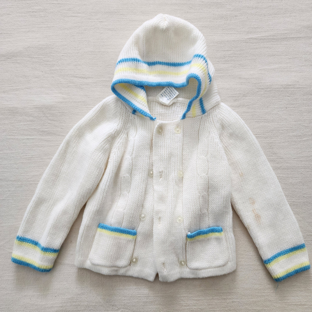 Vintage Knit Hooded Sweater 2t