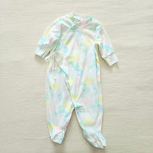 Load image into Gallery viewer, Vintage Pastel Footprints Footed PJs 0-3 months
