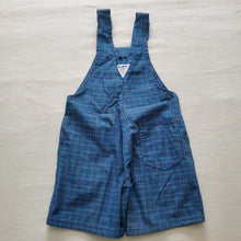 Load image into Gallery viewer, Vintage Oshkosh Plaid Blue/Green Shortalls kids 7
