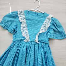 Load image into Gallery viewer, Vintage Lace Back Dotted Maxi Dress kids 6/8
