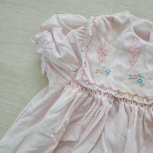 Load image into Gallery viewer, Vintage Pink Embroidered Bib Dress 9-12 months
