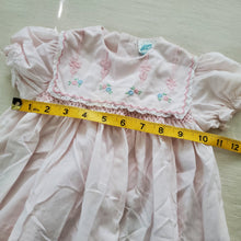 Load image into Gallery viewer, Vintage Pink Embroidered Bib Dress 9-12 months
