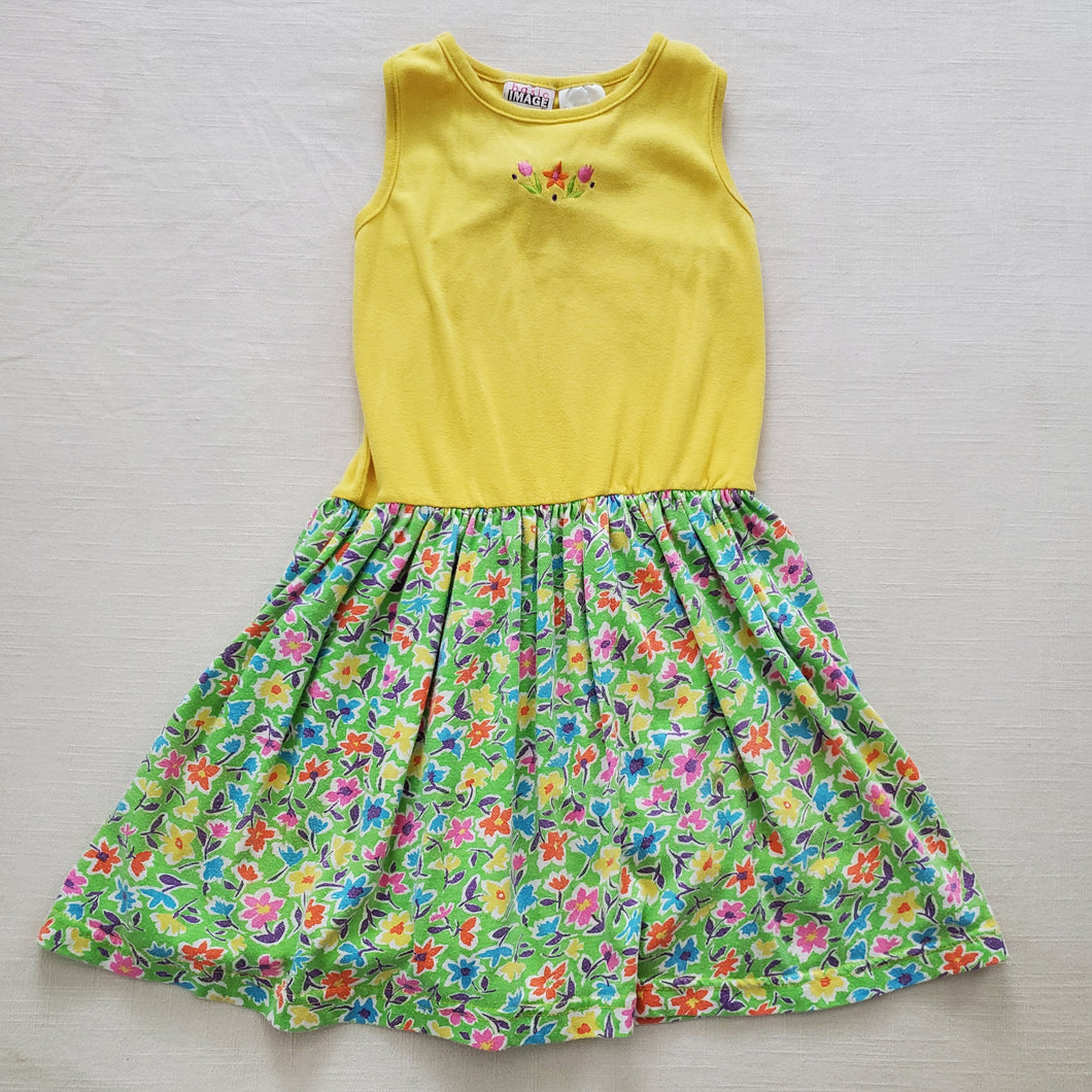 Vintage Yellow Floral Casual Dress kids 6