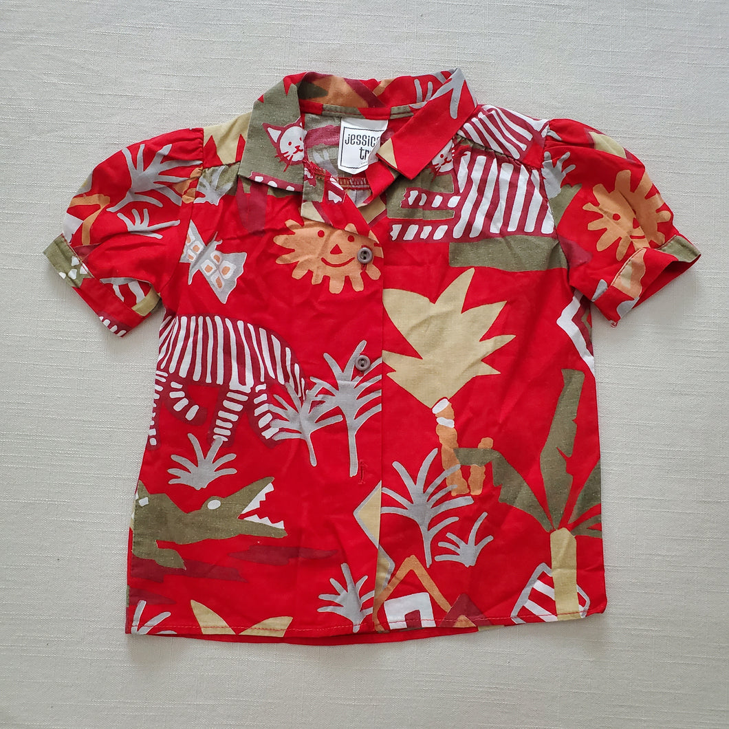 Vintage Safari Buttondown Shirt 2t/3t *flaw