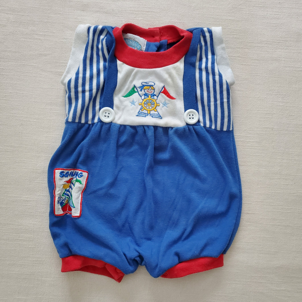 Vintage Sailor Sailing Romper 12 months