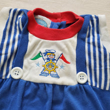 Load image into Gallery viewer, Vintage Sailor Sailing Romper 12 months
