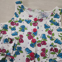 Load image into Gallery viewer, Vintage Flower Pot Bubble Romper 12 months
