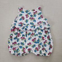 Load image into Gallery viewer, Vintage Flower Pot Bubble Romper 12 months
