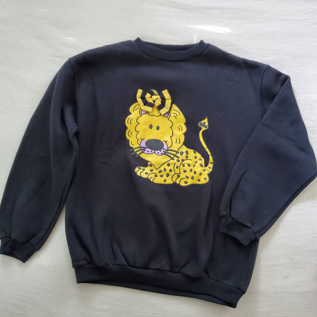 Vintage Lion Black Crewneck kids 16