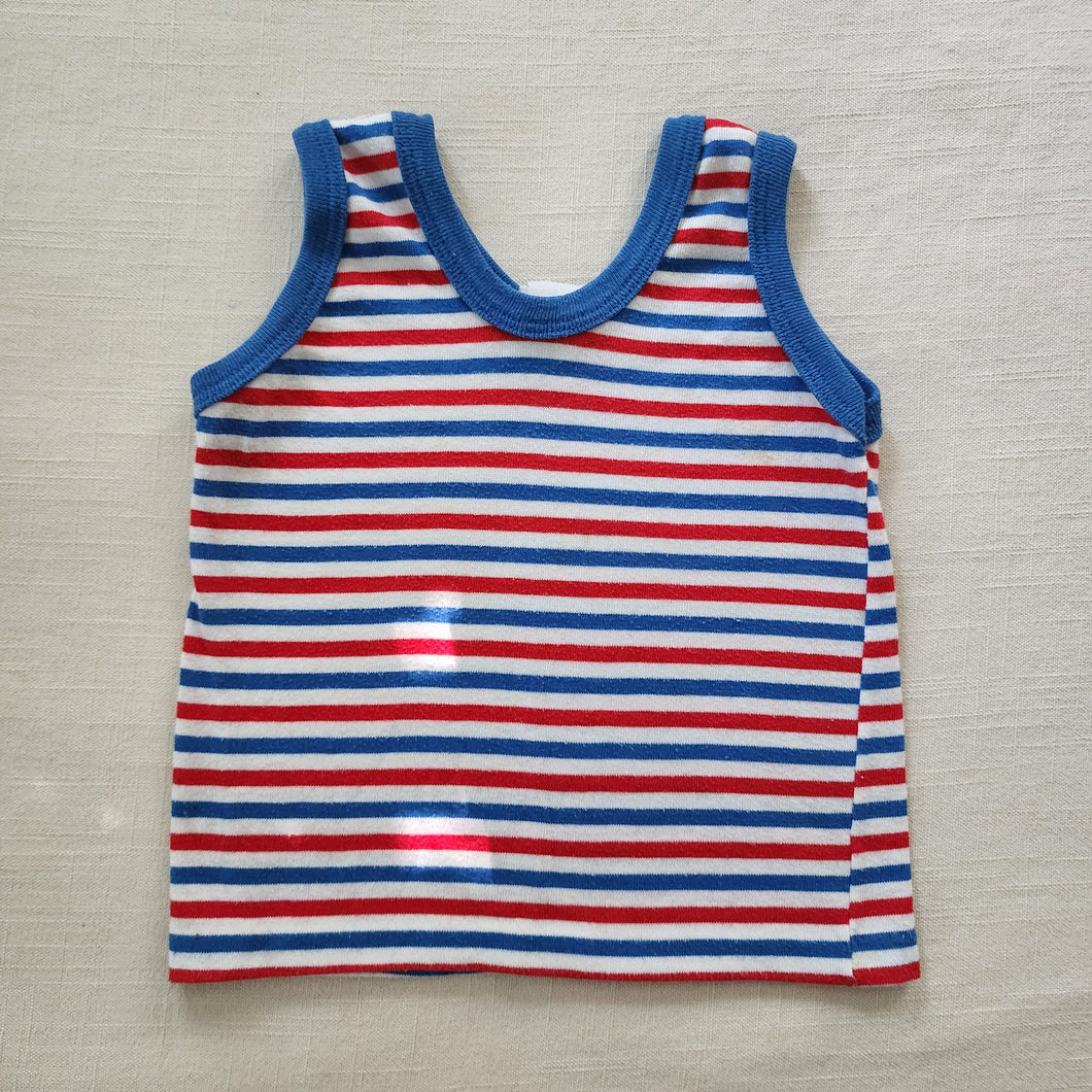 Vintage Blue/Red Striped Tank Top 3t