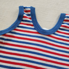 Load image into Gallery viewer, Vintage Blue/Red Striped Tank Top 3t
