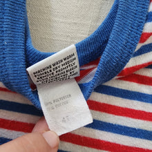 Load image into Gallery viewer, Vintage Blue/Red Striped Tank Top 3t
