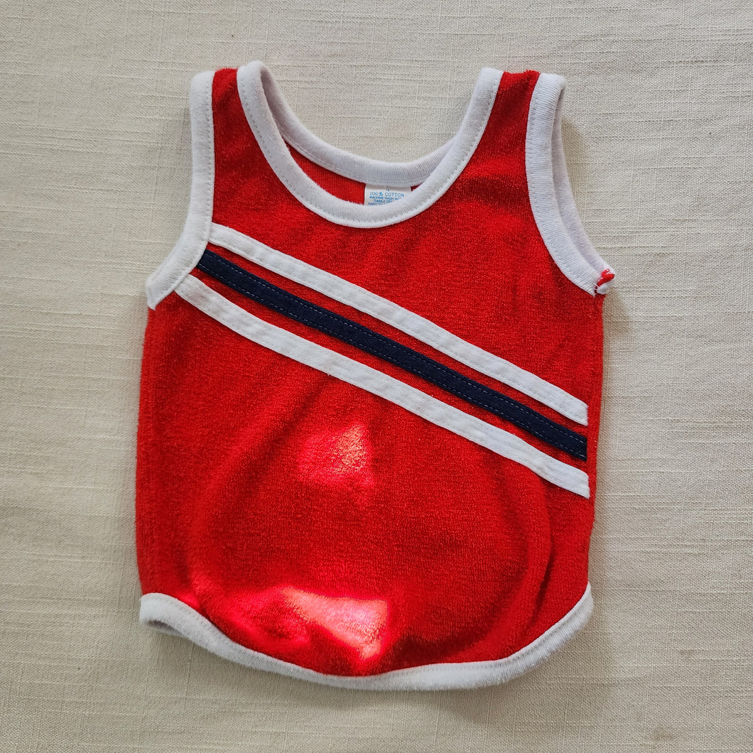 Vintage Red Terrycloth Tank Top 2t