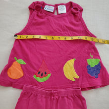 Load image into Gallery viewer, Vintage Matching Fruit Top &amp; Pants 4t
