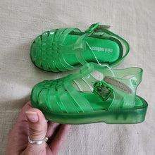 Load image into Gallery viewer, Mini Melissa Green Jelly Sandals toddler 5
