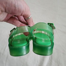 Load image into Gallery viewer, Mini Melissa Green Jelly Sandals toddler 5
