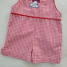 Load image into Gallery viewer, Vintage Healthtex Puppy Gingham Romper 3t
