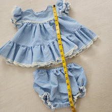Load image into Gallery viewer, Vintage Bryan Gingham Dress + Bloomers 3-6 months
