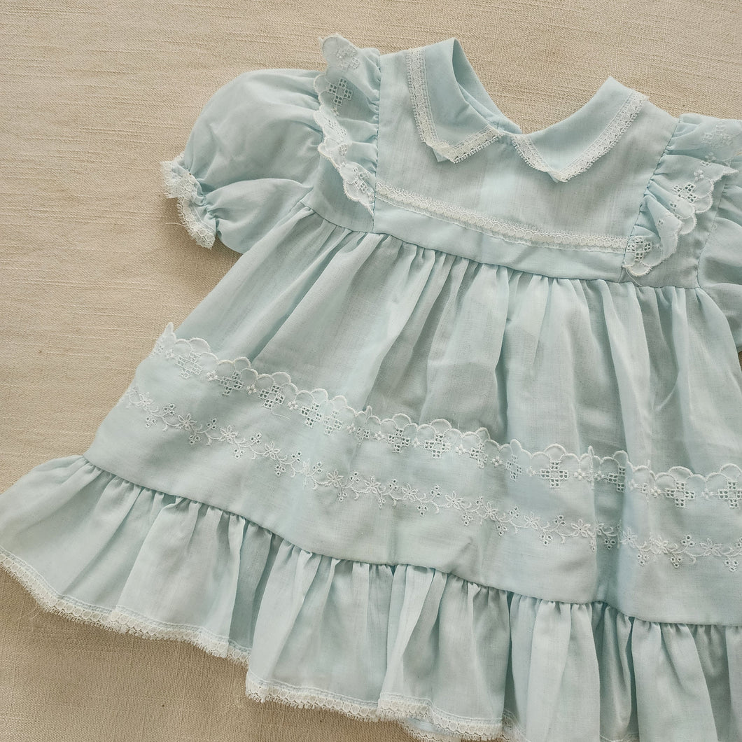 Vintage Pastel Blue Dress 12 months
