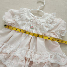 Load image into Gallery viewer, Vintage Frilly Lace Pink Dress 18 months
