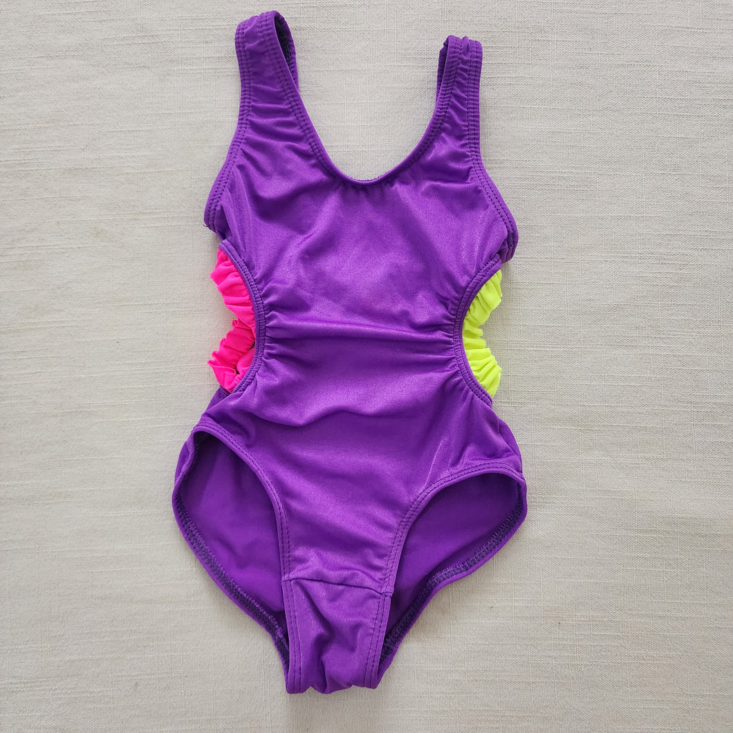 Vintage Purple Open Side Swimsuit 2t