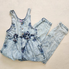 Load image into Gallery viewer, Vintage Acid Wash Girly Overalls kids 10
