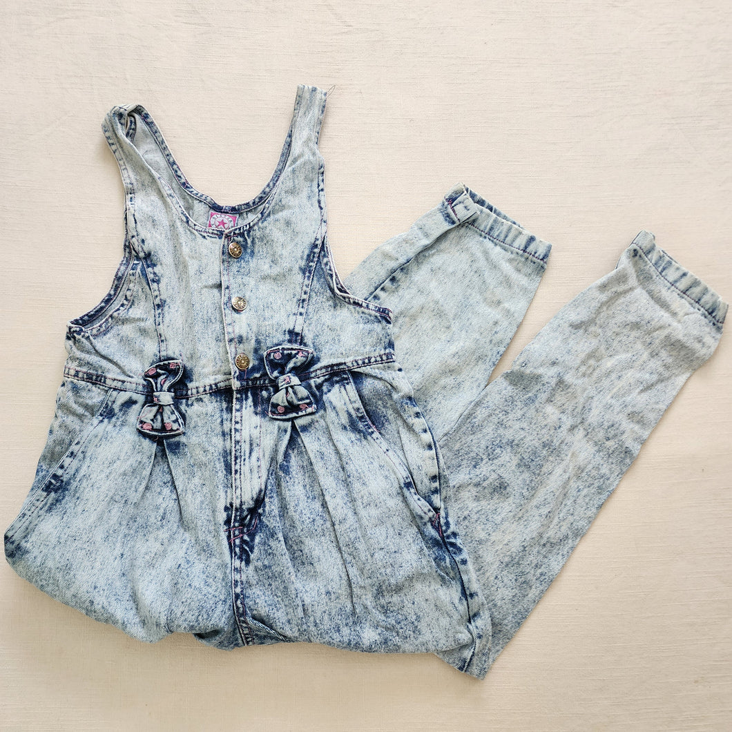 Vintage Acid Wash Girly Overalls kids 10