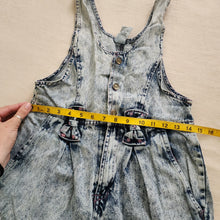 Load image into Gallery viewer, Vintage Acid Wash Girly Overalls kids 10
