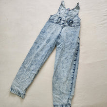 Load image into Gallery viewer, Vintage Acid Wash Girly Overalls kids 10
