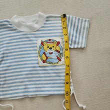 Load image into Gallery viewer, Vintage Sailor Bear Striped Shirt 12 months
