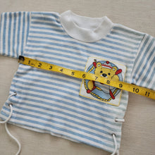 Load image into Gallery viewer, Vintage Sailor Bear Striped Shirt 12 months
