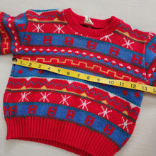 Load image into Gallery viewer, Vintage Striped Pattern Knit Sweater 3t
