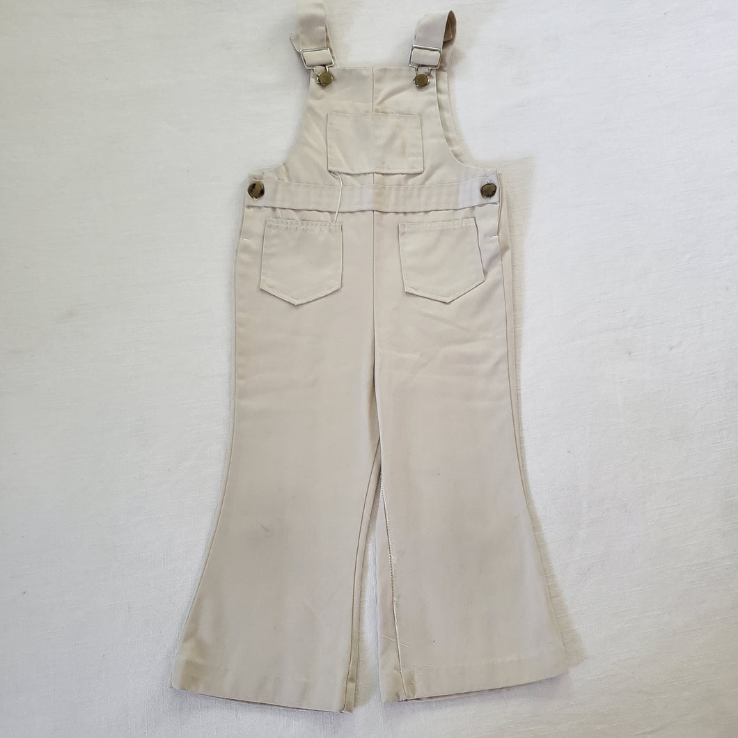 Vintage Tan Flared Leg Overalls 3t