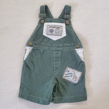 Load image into Gallery viewer, Vintage Adventure Army Green Shortalls 2t
