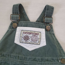 Load image into Gallery viewer, Vintage Adventure Army Green Shortalls 2t
