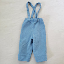 Load image into Gallery viewer, Vintage Blue Striped Suspender Pants 12-18 months
