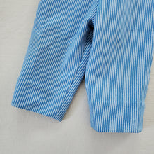 Load image into Gallery viewer, Vintage Blue Striped Suspender Pants 12-18 months
