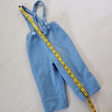 Load image into Gallery viewer, Vintage Blue Striped Suspender Pants 12-18 months
