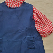 Load image into Gallery viewer, Vintage Navy/Red Gingham Dress 3t/4t
