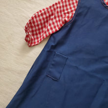 Load image into Gallery viewer, Vintage Navy/Red Gingham Dress 3t/4t
