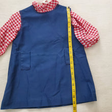 Load image into Gallery viewer, Vintage Navy/Red Gingham Dress 3t/4t
