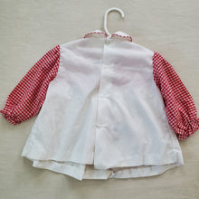 Load image into Gallery viewer, Vintage Smocked Lion Gingham Dress 6 months
