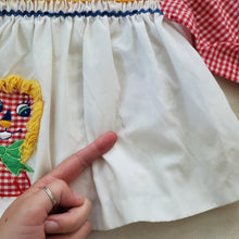 Load image into Gallery viewer, Vintage Smocked Lion Gingham Dress 6 months
